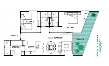 Se arrienda apartamento amoblado en Cielo Mar, en Cartagena de Indias