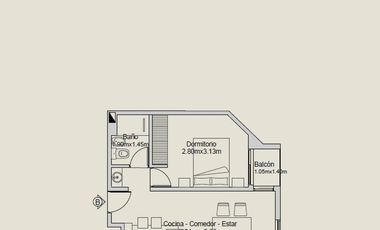 Departamento en Venta de 1 Dormitorio - Nueva Córdoba