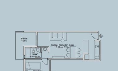 Departamento en Venta de 1 Dormitorio - Nueva Córdoba