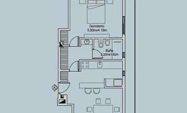 Departamento en Venta de 1 Dormitorio - Nueva Córdoba