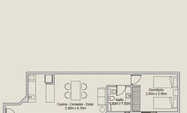 Departamento en Venta de 1 Dormitorio - Nueva Córdoba