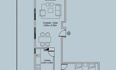 Departamento en Venta de 1 Dormitorio - Nueva Córdoba