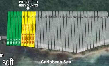EN VENTA TERRENOS MAHAHUAL, FRENTE AL MAR DE 1.200MTS2