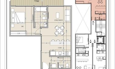 Venta Dos Ambientes 64m2, Melo 3052