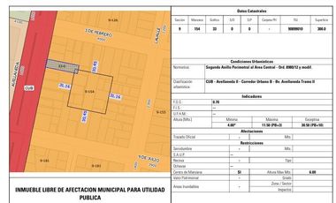 VENTA - Galpon deposito  / Terreno para contructora (PB+10)