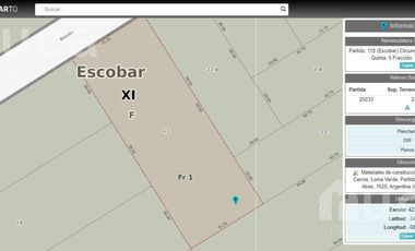 Terreno en venta en  Loma Verde sobre calle de asfalto - Escobar