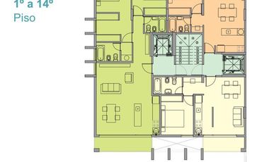 Departamento en  pozo de 3 ambientes