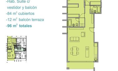 Departamento en  pozo de 3 ambientes