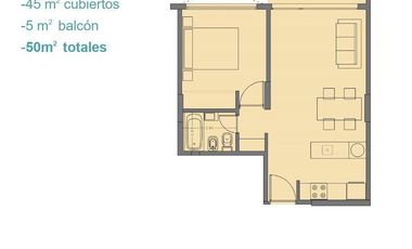 Departamento en  pozo de 3 ambientes