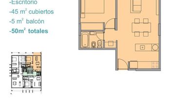 Departamento en  pozo de 3 ambientes