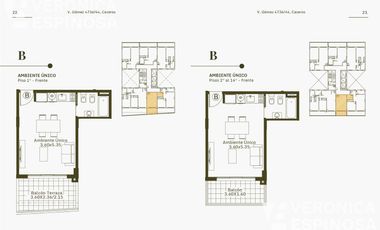Departamento  de dos  ambientes en venta, Caseros