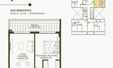Departamento  de dos  ambientes en venta, Caseros