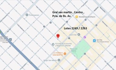 Venta  3 Terrenos en Block  en S.Martin(Ctro), BS.AS.