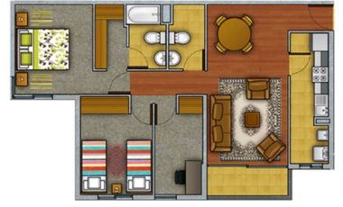 Departamento en Venta en CONDOMINIO CUMBRE LAS RASTRAS