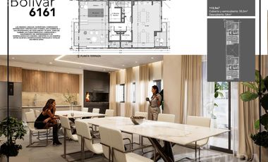 Venta departamento 3 ambientes con balcón en Wilde