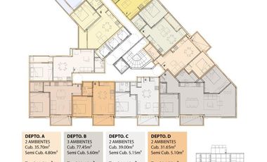 Departamento 2 AMBIENTES en Santos Lugares