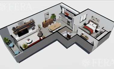 Venta de departamento 2 ambientes con balcón en Wilde