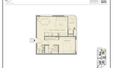 Departamento 2 ambientes en venta en San Isidro