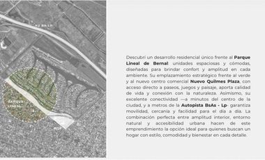Departamento proyecto en construccion don bosco parque lineal nuevo quilmes externo financiado en venta cuatro ambientes