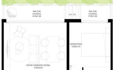 Departamento en venta de dos ambientes, Ituzaingó Sur