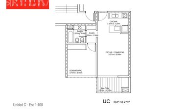 Venta departamento 3 ambientes con doble balcón en Greenville Polo y Resort