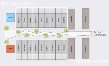 Townhouse de dos dormitorios en venta con jardin y parrilla