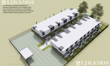 Townhouse de dos dormitorios en venta con jardin y parrilla