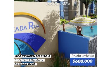 Se arrienda apartamento piso 4 Cascada real