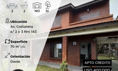 Chalets a la venta en Costa del Este - Av. Costanera e/ 2 y 3 al 143 - Rhode Propiedades