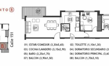 Venta de Departamento 3 ambientes a estrenar.