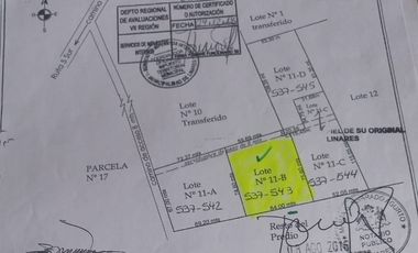 Grace Kelm Vende hermosa Parcela Plana con luz y cercado, a minutos de ruta 5 Sur en Linares