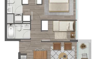 Departamento en Venta en Santiago Centro, Parque Almagro, Condor