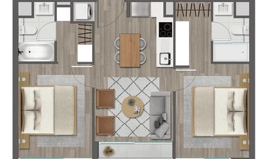 Departamento en Venta en Santiago Centro, Parque Almagro, Condor