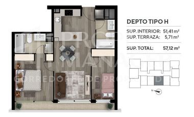 Departamento en Arriendo en Depto 2D–2B con Estac. y Terraza – Edificio Chacabuco, Concepción