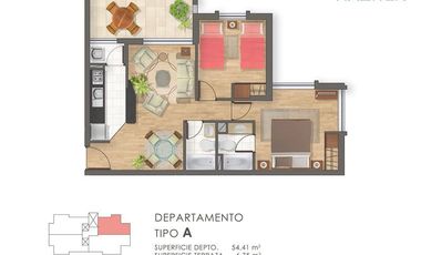 Departamento en Arriendo en Marconia con Almirante Latorre