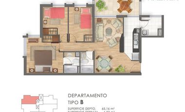 Departamento en Arriendo en Marconi con Av, Almirante Latorre