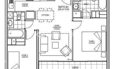 Departamento en Venta en Av. Recoleta/ Schlack