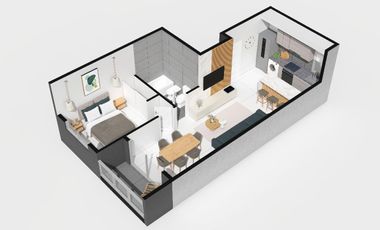 Departamento dos ambientes a la venta en Wilde Centro