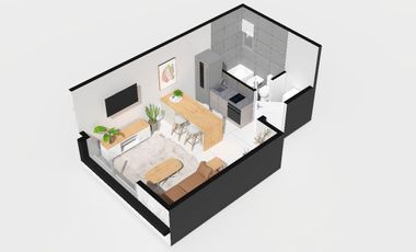 Departamento dos ambientes a la venta en Wilde Centro