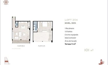 Departamento tipo loft en Renta Arcos Vallarta (Privada Paris) 204