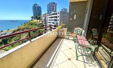 Recreo, Viña del Mar. Departamento con vista despejada al mar.