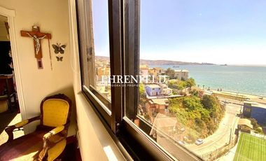 Recreo, Viña del Mar. Departamento con vista despejada al mar.