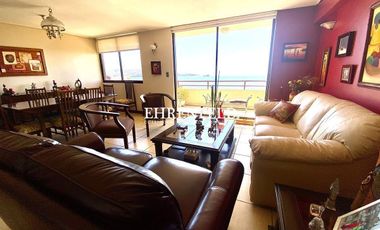 Recreo, Viña del Mar. Departamento con vista despejada al mar.