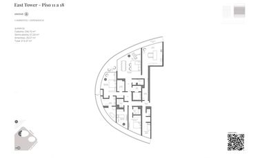 Venta departamento 4 ambientes con balcón perimetral - Vicente Lopez - INFINITY TOWERS