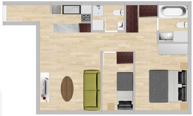 Venta Depto. 2D/2B + 2E y Bod - Santiago