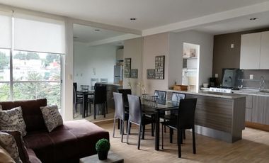 CONTADERO RENTA DEPARTAMENTO AMUEBLADO Y EQUIPADO CON BALCON A 5 MIN DE SANTA FE