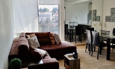 CONTADERO RENTA DEPARTAMENTO AMUEBLADO Y EQUIPADO CON BALCON A 5 MIN DE SANTA FE