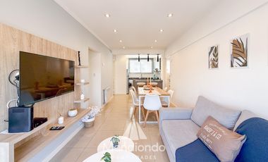 Depto 3 ambientes al frente con balcón 100% reciclado y AMOBLADO / Zona Aldrey