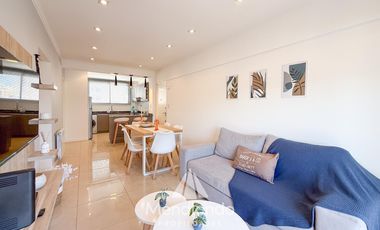 Depto 3 ambientes al frente con balcón 100% reciclado y AMOBLADO / Zona Aldrey