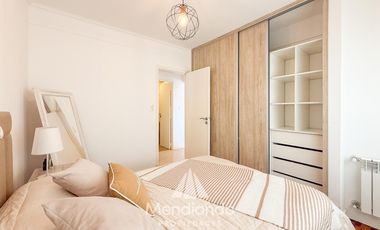 Depto 3 ambientes al frente con balcón 100% reciclado y AMOBLADO / Zona Aldrey